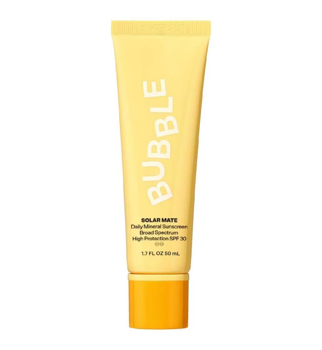 Bubble Skincare Solar Mate Daily Mineral Sunscreen Broad Spectrum SPF 30, 1.7 fl oz