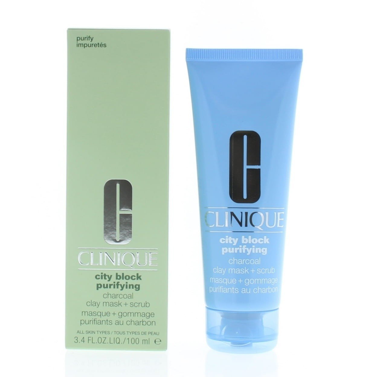 Clinique City Block Purifying Charcoal Clay Mask + Scrub, 3.4 oz.